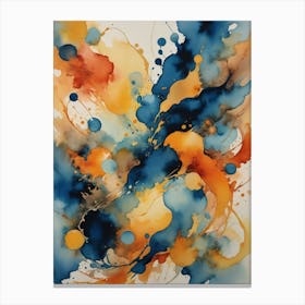 Blue Splashes Fragments of Time Canvas Print