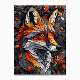 Fox in the forest Canvas Print