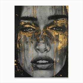 Gold Face 4 Canvas Print