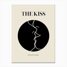 The Kiss 3 Brief Eternity Beige Canvas Print