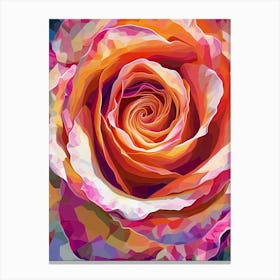 English Roses Painting Abstract Swirl 1 Canvas Print