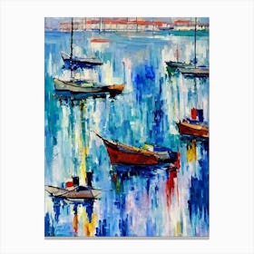 Port Of Thessaloniki Greece Abstract Block harbour Canvas Print