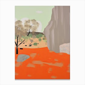 Simpson Desert   Australia, Contemporary Abstract Illustration 3 Canvas Print