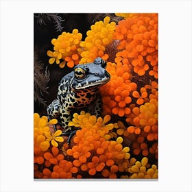 Fire Bellied Toad Realistic 3 Canvas Print
