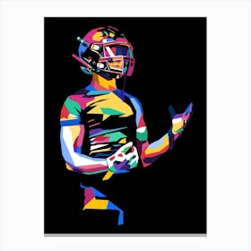 American Football Pop Art 20 Canvas Print