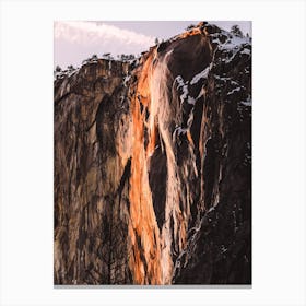 Fire Waterfall Canvas Print