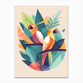 Tropical Parrots 1 Canvas Print