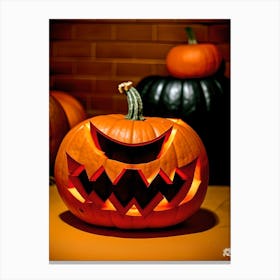 Halloween Pumpkin Carving 1 Canvas Print