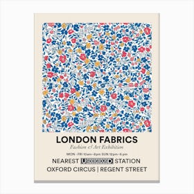 Poster Jasmine Jive Bloom London Fabrics Floral Pattern 1 Canvas Print