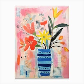 Flower Painting Fauvist Style Fuchsia 2 Canvas Print