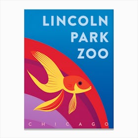 Lincoln Park Zoo Retro Poster Chicago Canvas Print