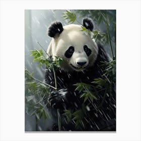 Panda Art In Realism Style 4 Canvas Print