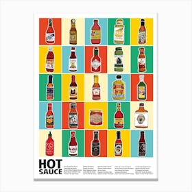 Hot Sauce Squares Canvas Print