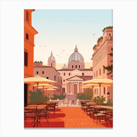 Italy 5 Travel Illustration Canvas Print