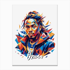 Ozuna 01 Portrait Music Icon WPAP Pop Art Style Canvas Print