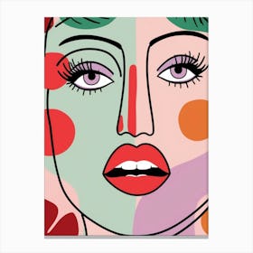 Woman'S Face 4 Canvas Print