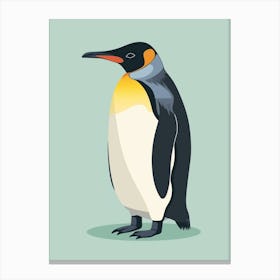 King Penguin Cooper Bay Minimalist Illustration 1 Canvas Print