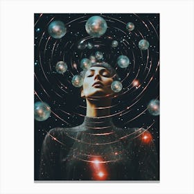 Cosmic portrait of a woman 1 Canvas Print