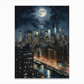 New York Skyline Serenity Canvas Print