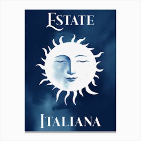Estate Italiana Navy Sun 2 Canvas Print