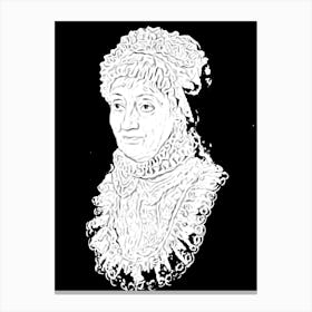 Caroline Herschel Sciencest Black In White Canvas Print