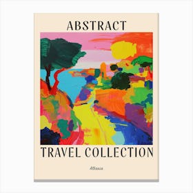 Abstract Travel Collection Poster Albania 6 Canvas Print