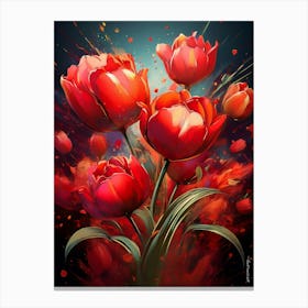 A Bunch Of Tulips Canvas Print