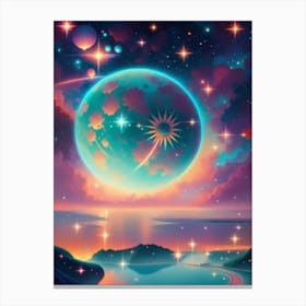 Fantasy Galaxy Ocean 4 Canvas Print