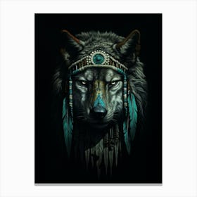 Arabian Wolf Native American 1 Canvas Print