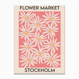 Flower Market Stockholm Canvas Print