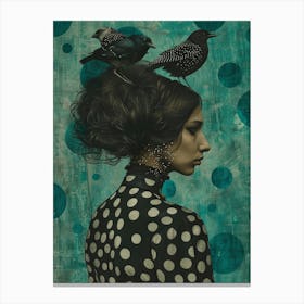 'Birds On The Head' 1 Canvas Print