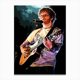 Ed Sheeran Acoustic Guitar Canvas Print