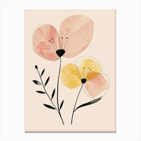 Ljubljana Flower Market Boho Minimalist Style 1 Canvas Print