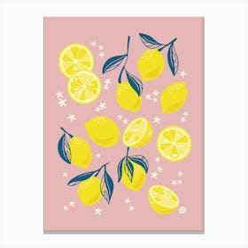 Lemon Sunshine [pink] Canvas Print