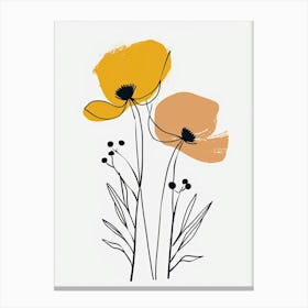 Lagos Flower Market Boho Minimalist Style 1 Canvas Print