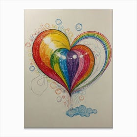 Rainbow Heart 11 Canvas Print