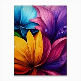 Colorful Flowers 1 Canvas Print