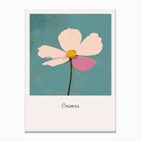 Cosmos 1 Square Flower Illustration Poster Canvas Print