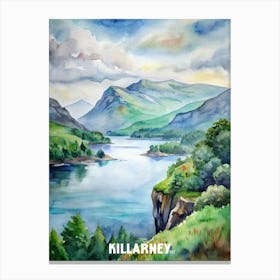 Killarney National Park Watercolor Painting Canvas Print