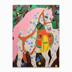 Maximalist Animal Painting Horse 4 Canvas Print