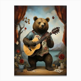 Bear With Guitar 1 Canvas Print