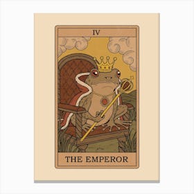 The Emperor - Frogs Tarot Canvas Print