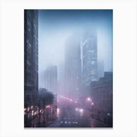 Foggy Cityscape 2 Canvas Print