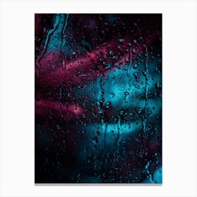 Rain on glass Canvas Print
