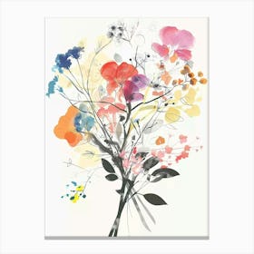 Gypsophila 4 Collage Flower Bouquet Canvas Print