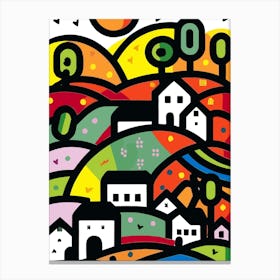 Colorful Village Canvas Print