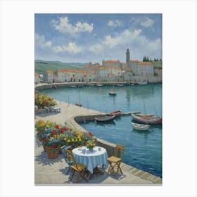 Golden Hour at the Dock Croatia Canvas Print