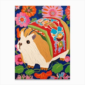 Maximalist Animal Painting Guinea Pig 2 Canvas Print