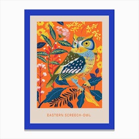 Spring Birds Poster Eastern Screech Owl 1 Canvas Print