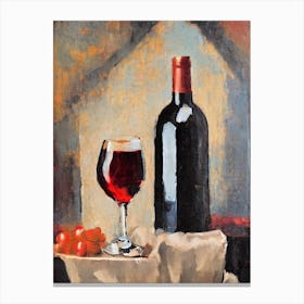 Sangiovese Oil Painting Cocktail Poster Canvas Print